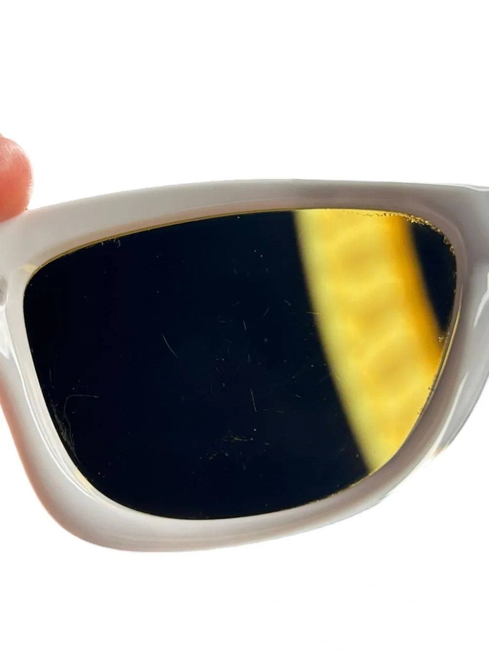 Oakley Jupiter Polished White 24K Gold Iridium Sunglasses 03-249